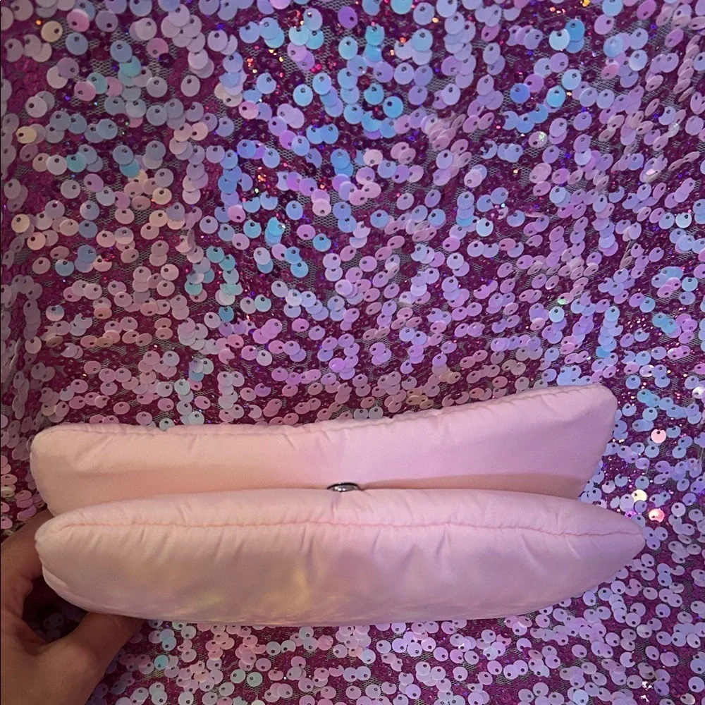 Pink Dior Clutch with Silver Accents